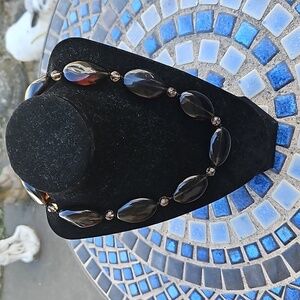 Brown Glass Hand Knotted Beaded Necklace